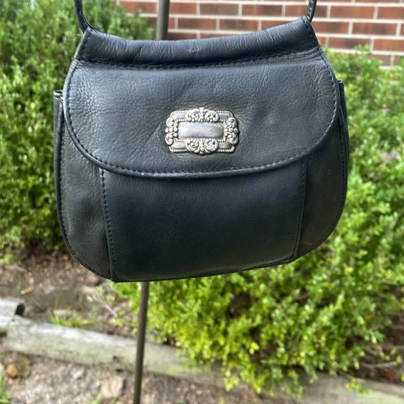 Fossil VINTAGE black leather crossbody - Picture 2 of 16